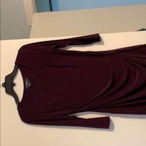 Deep purple evening dress